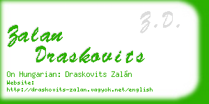 zalan draskovits business card